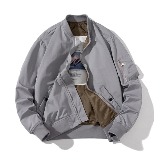 Minimalist Zip-Up Bomber Jacket