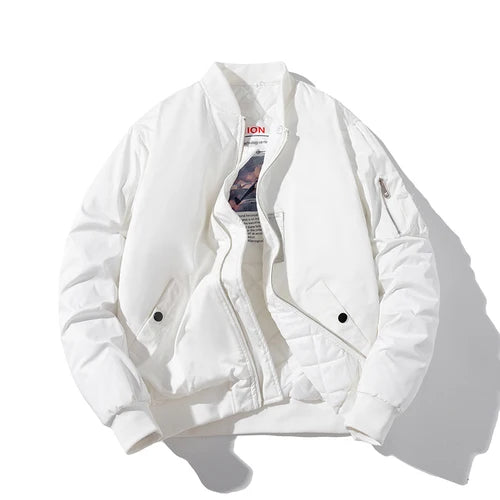 Minimalist Zip-Up Bomber Jacket