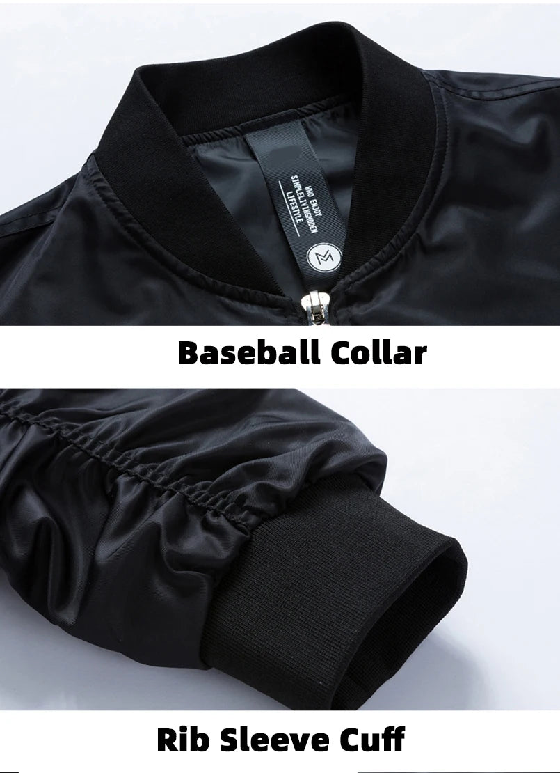 Minimalist Zip-Up Bomber Jacket