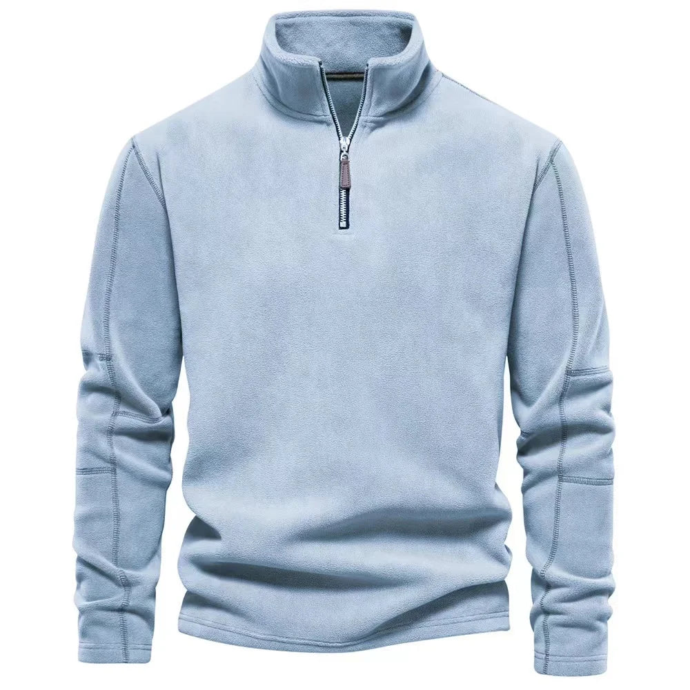 Minimalist Casual Quarter Zip Sweater