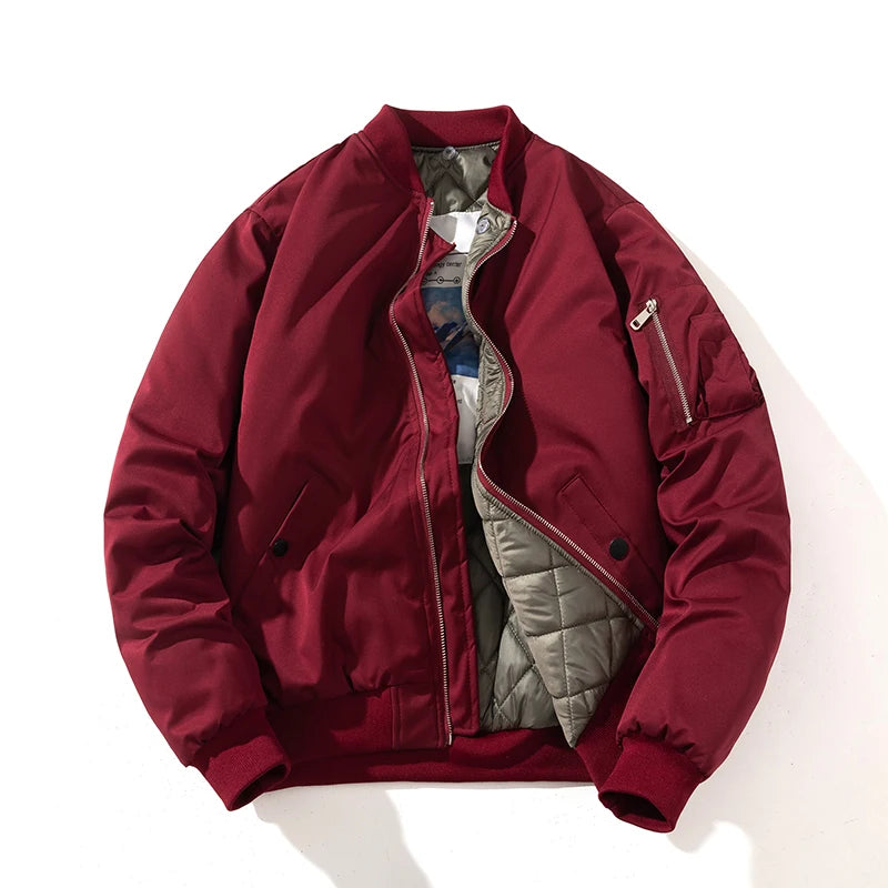 Minimalist Zip-Up Bomber Jacket