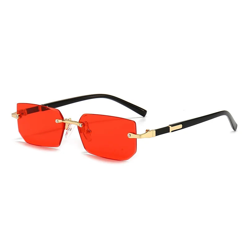 Luxury Rimless Rectangle Sunglasses