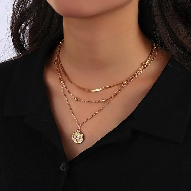 Classic Silver Cross Pendant Chain