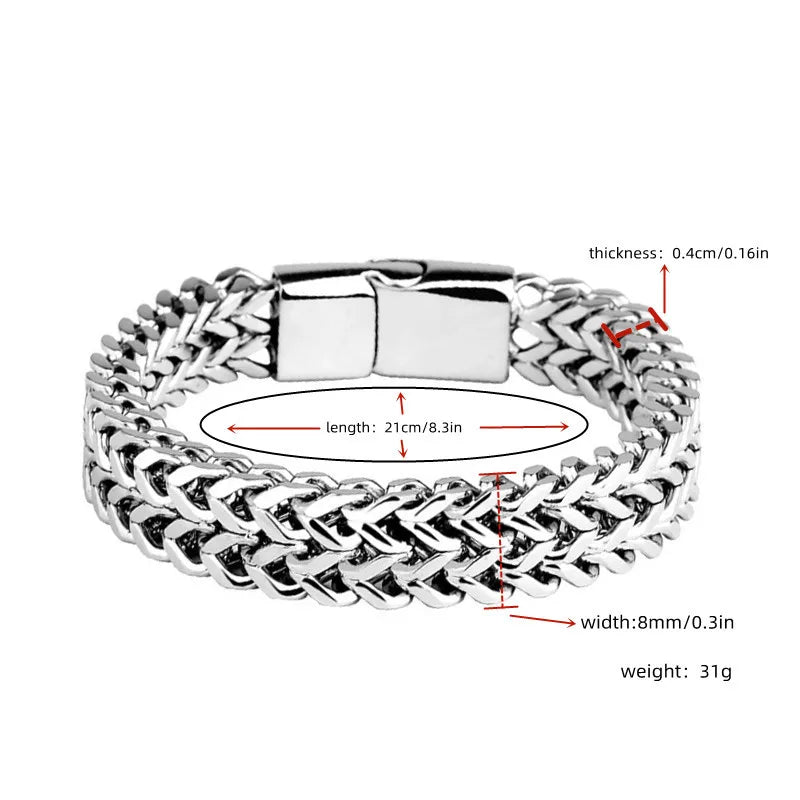 Men’s Silver Curb Chain Bracelet