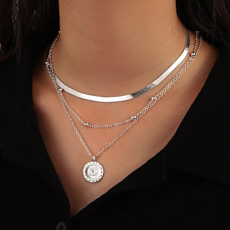 Classic Silver Cross Pendant Chain