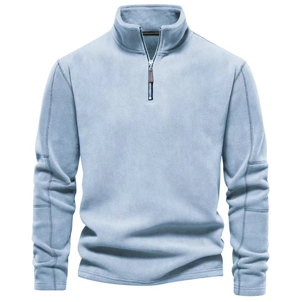 Minimalist Casual Quarter Zip Sweater