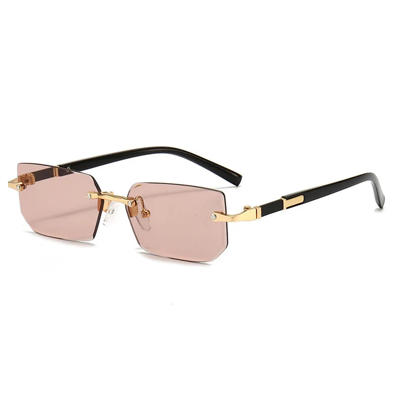 Luxury Rimless Rectangle Sunglasses