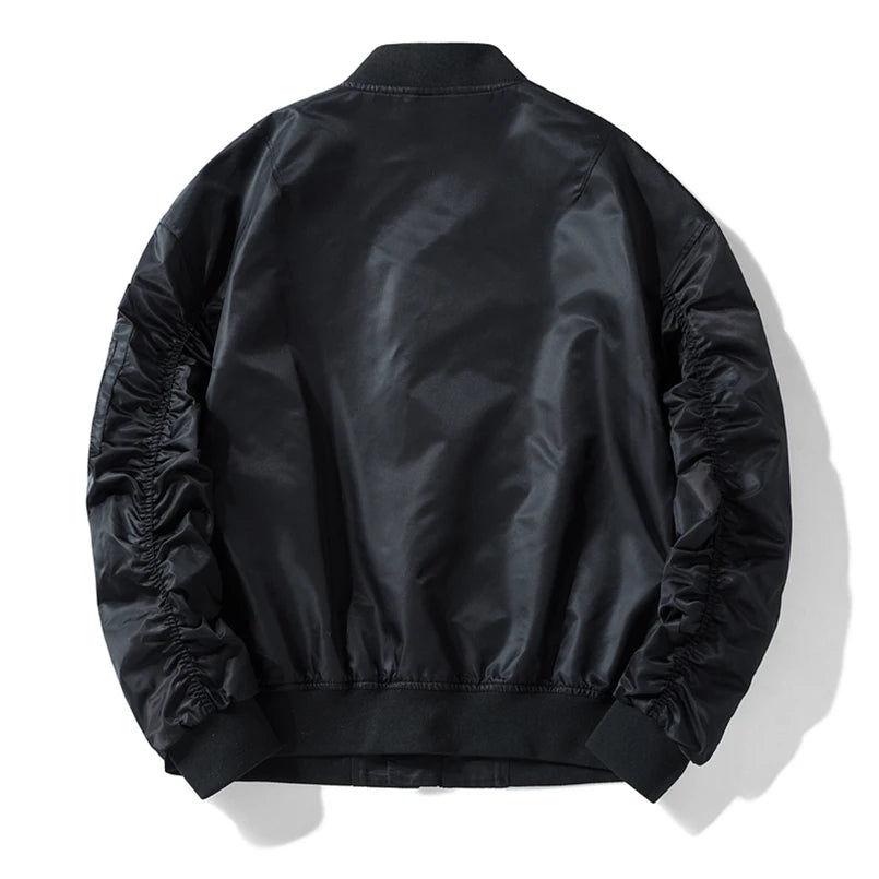 Minimalist Zip-Up Bomber Jacket