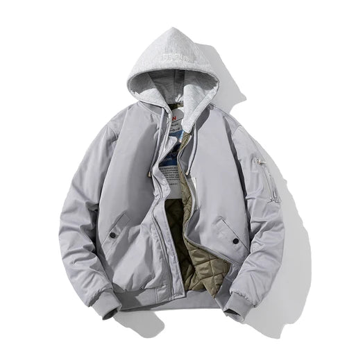 Minimalist Zip-Up Bomber Jacket