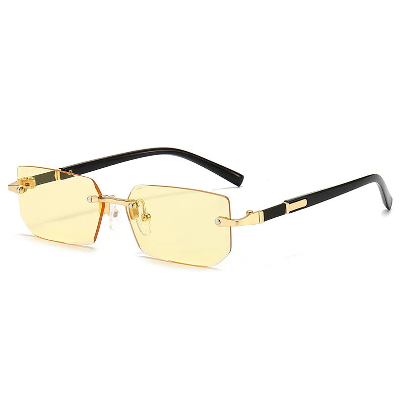 Luxury Rimless Rectangle Sunglasses