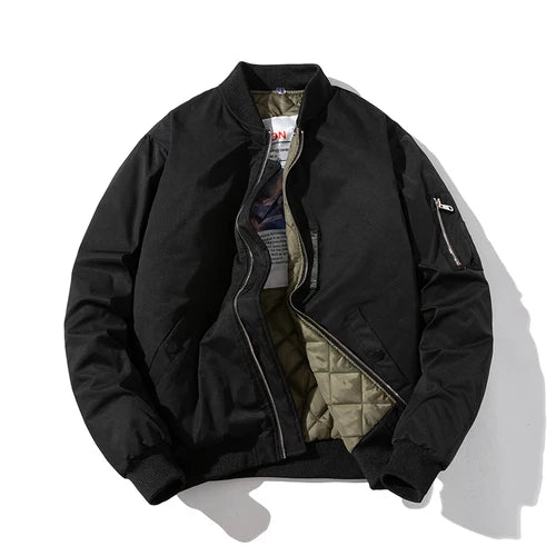 Minimalist Zip-Up Bomber Jacket