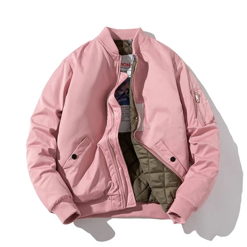 Minimalist Zip-Up Bomber Jacket
