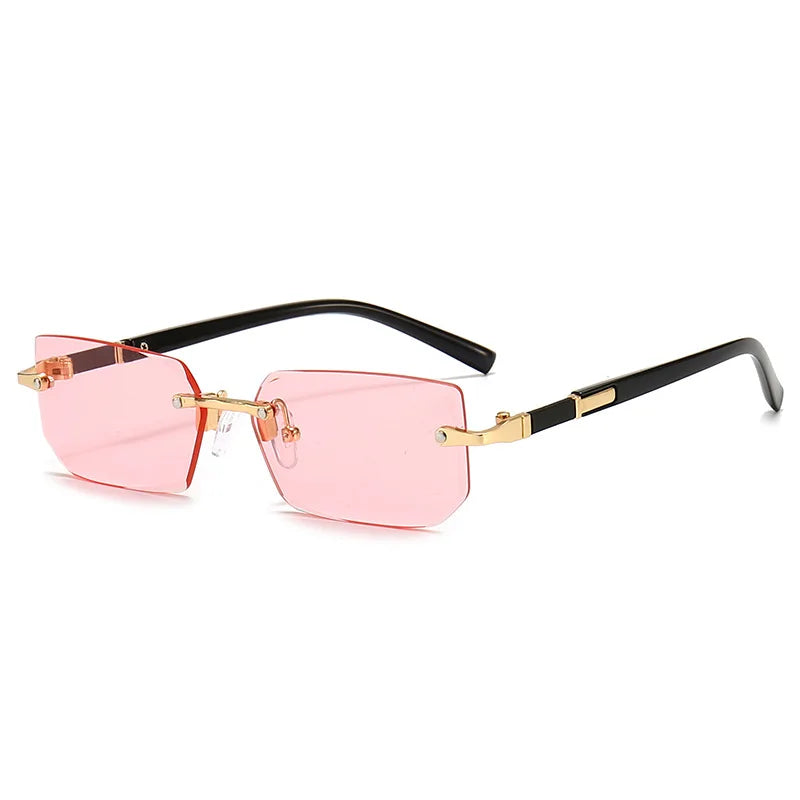 Luxury Rimless Rectangle Sunglasses
