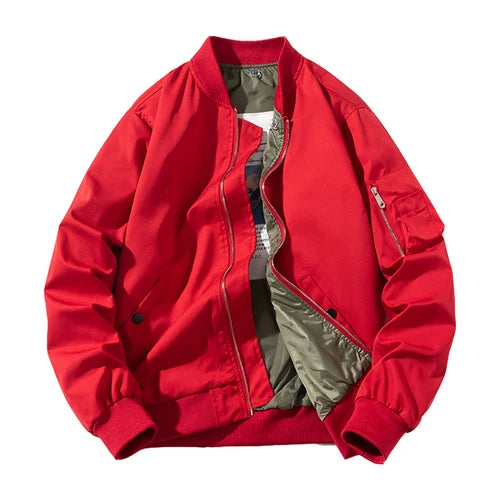 Minimalist Zip-Up Bomber Jacket