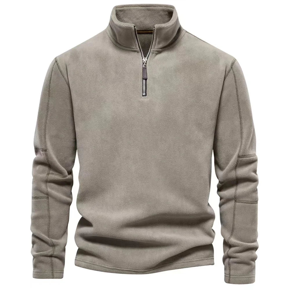Minimalist Casual Quarter Zip Sweater