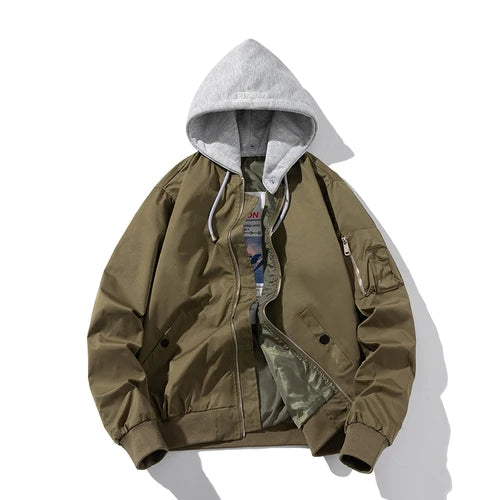 Minimalist Zip-Up Bomber Jacket