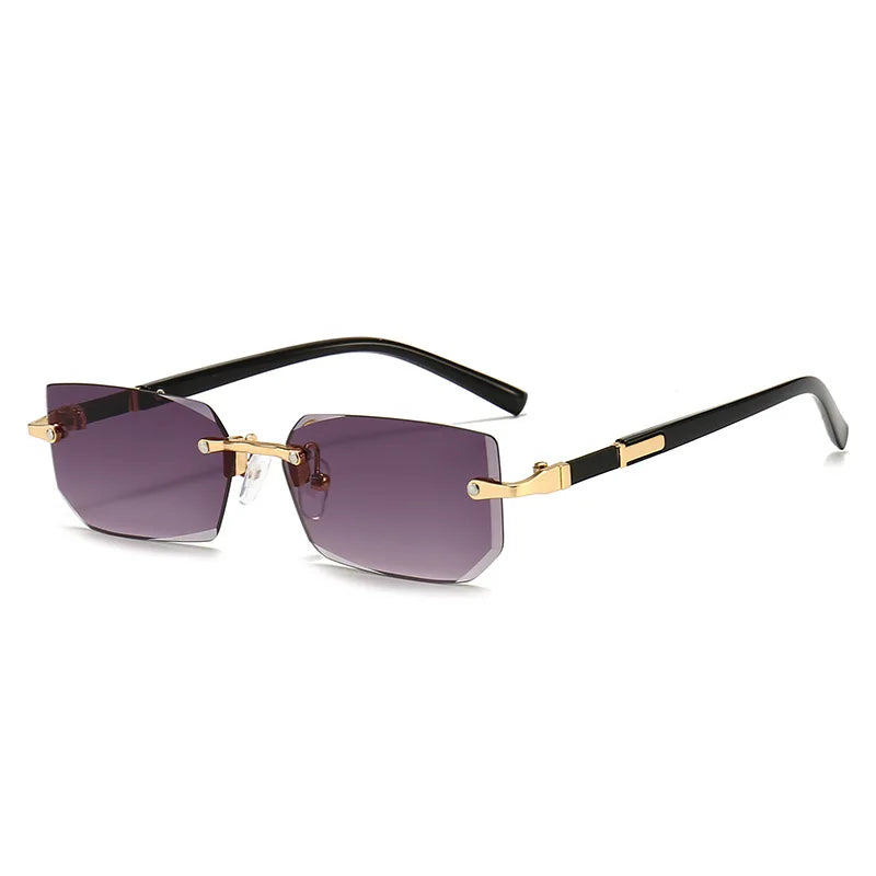 Luxury Rimless Rectangle Sunglasses