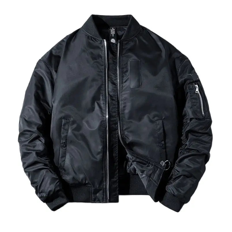 Minimalist Zip-Up Bomber Jacket