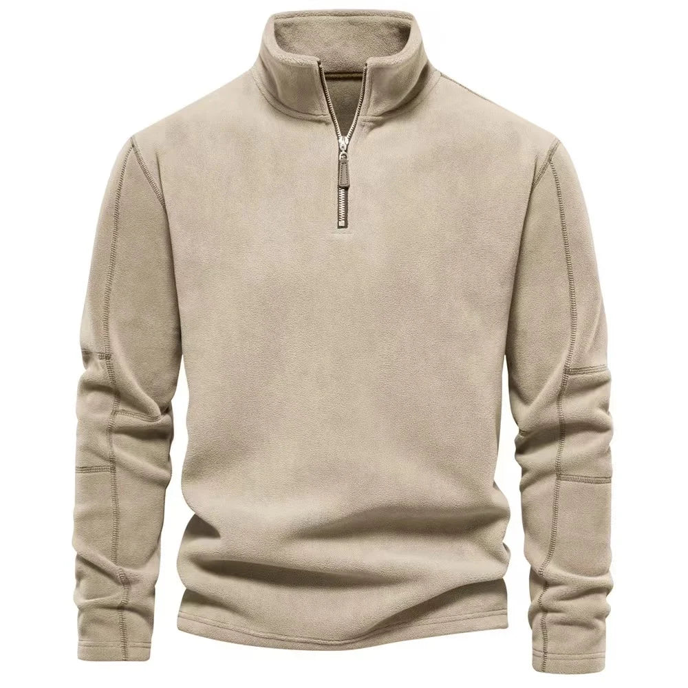 Minimalist Casual Quarter Zip Sweater